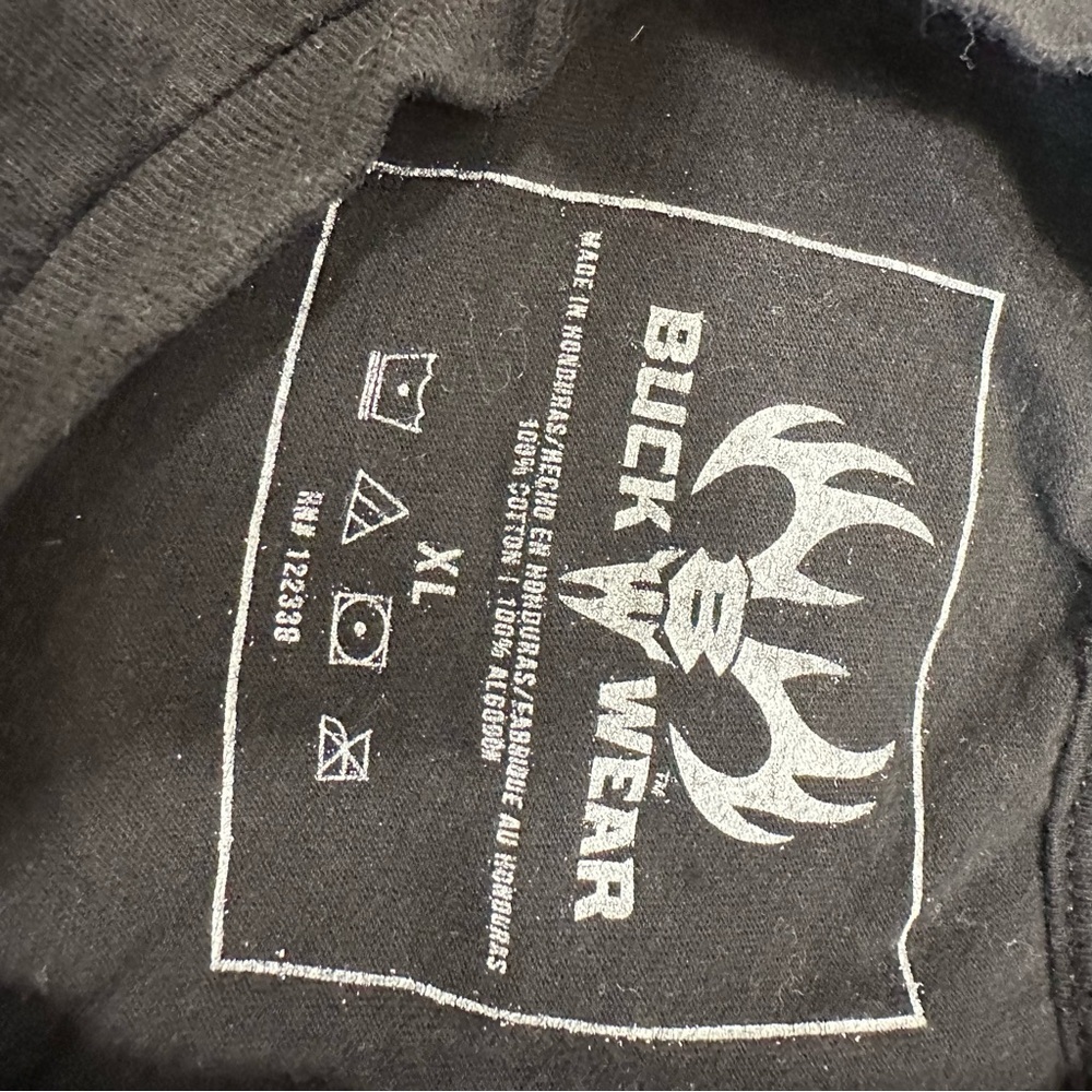 4/$20 Buck Wear Men’s X-Large Black Graphic T-Shirt Casual - Picture 6 of 8